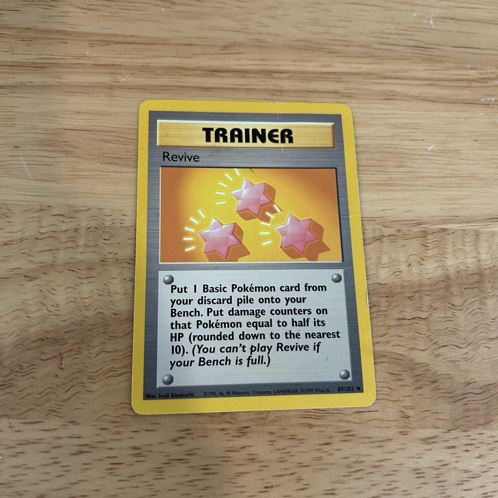 Revive 89/102 Trainer Pokemon Card 1999 Base Set Shadowless Uncommon WOTC